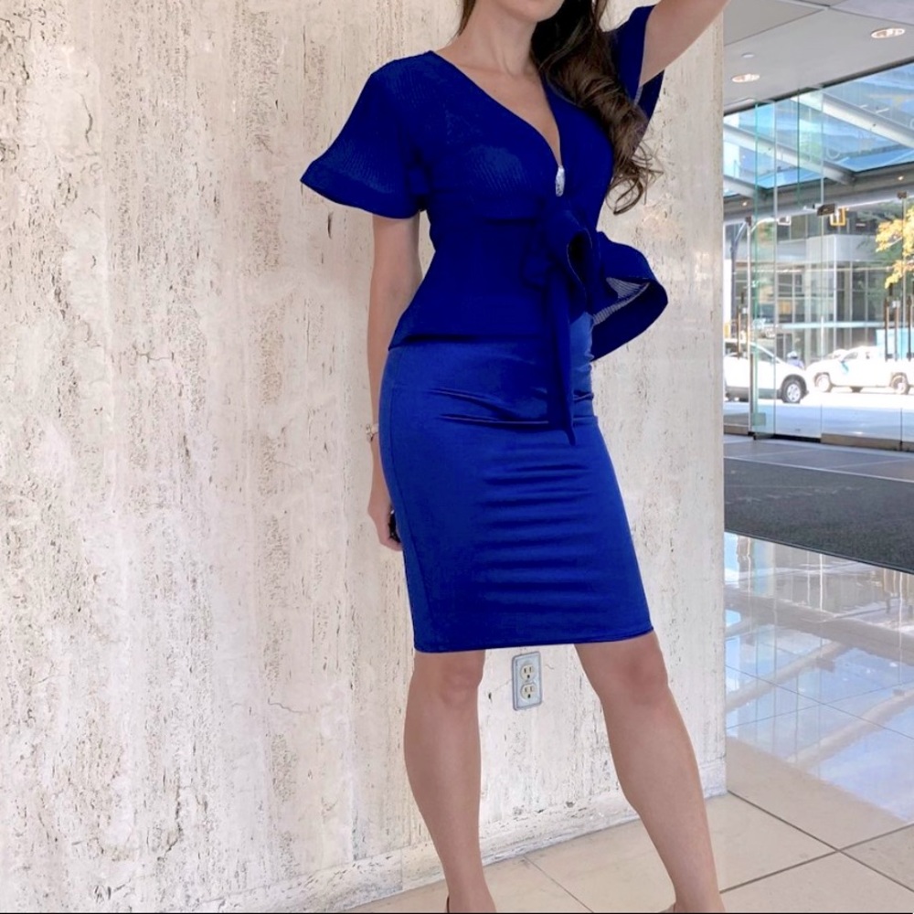 Mirena Ruffle Top with wrap around tie